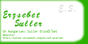 erzsebet suller business card